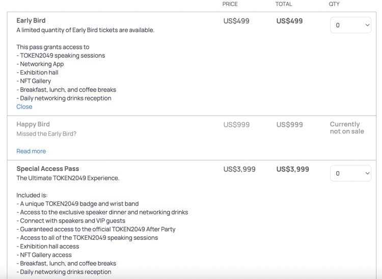 Token 2049 Tickets