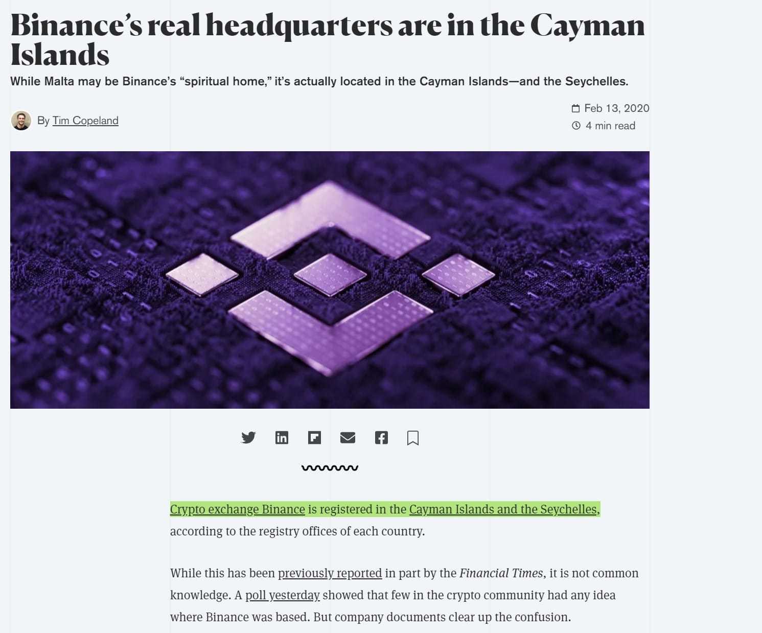 Binance headquarters