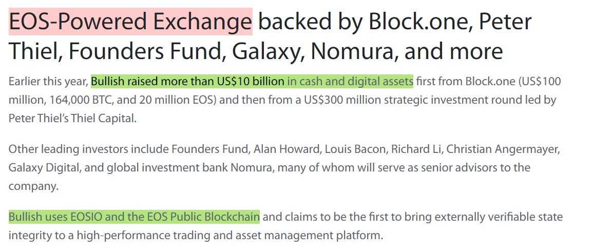 Bullish Exchange