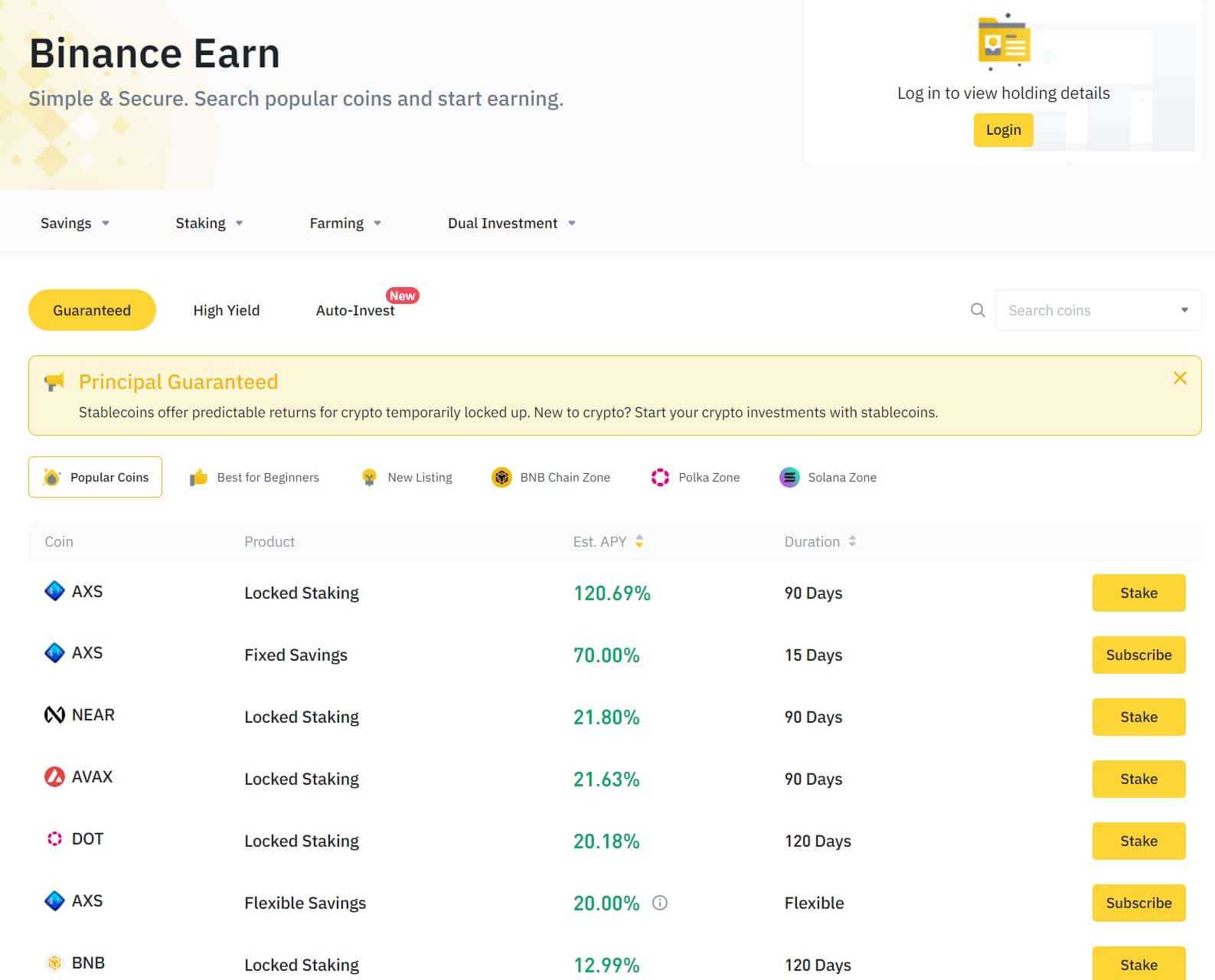 Binance Earn