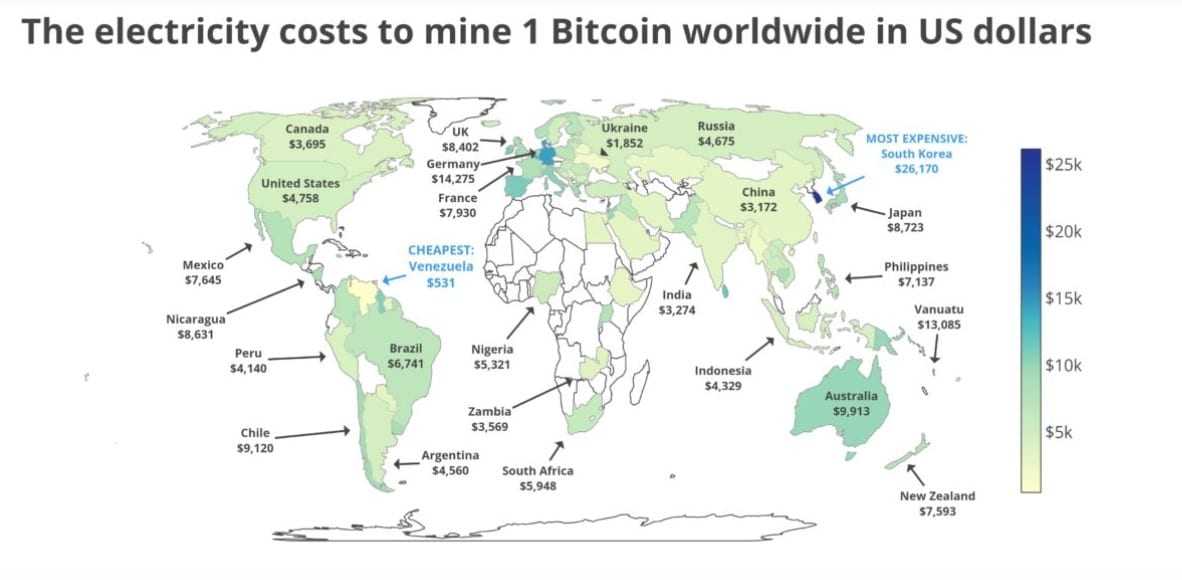 Bitcoin mining map