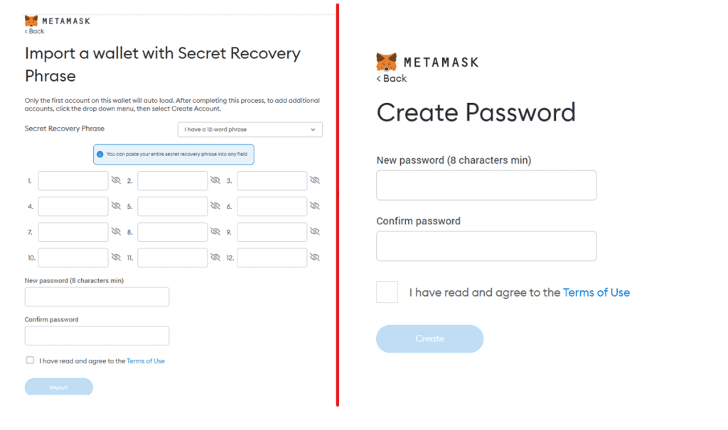 MetaMask-Wallet-Input-Screen