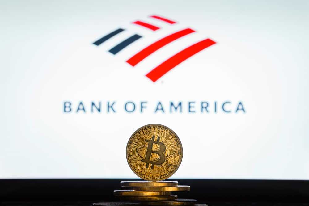 Bitcoin,On,A,Stack,Of,Coins,With,Bank,Of,America