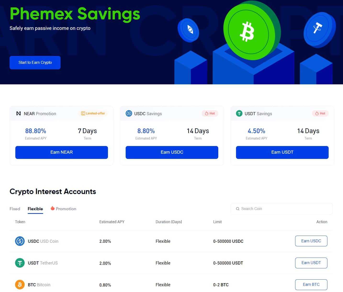 phemex earn