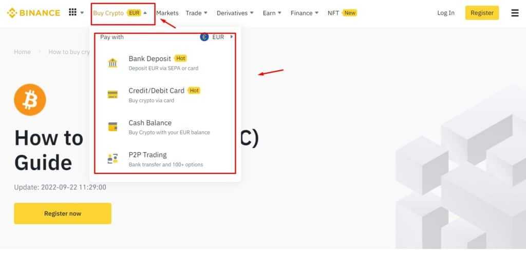 Buy crypto on binance
