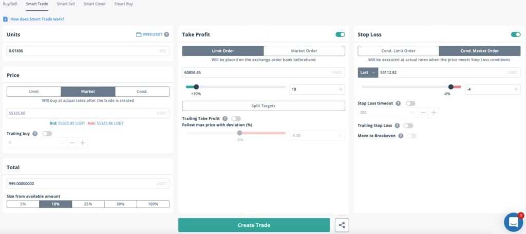 smarttrade settings