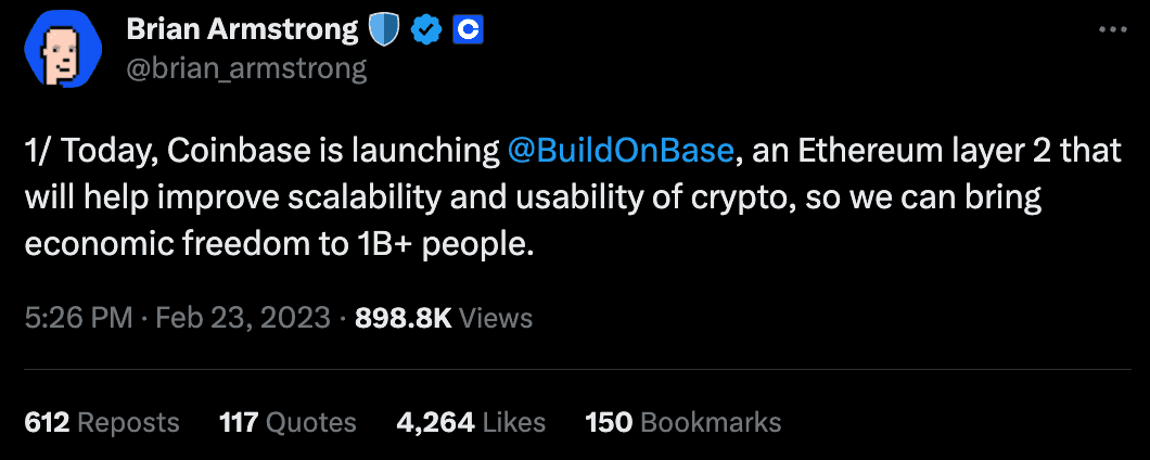 Coinbase CEO Base