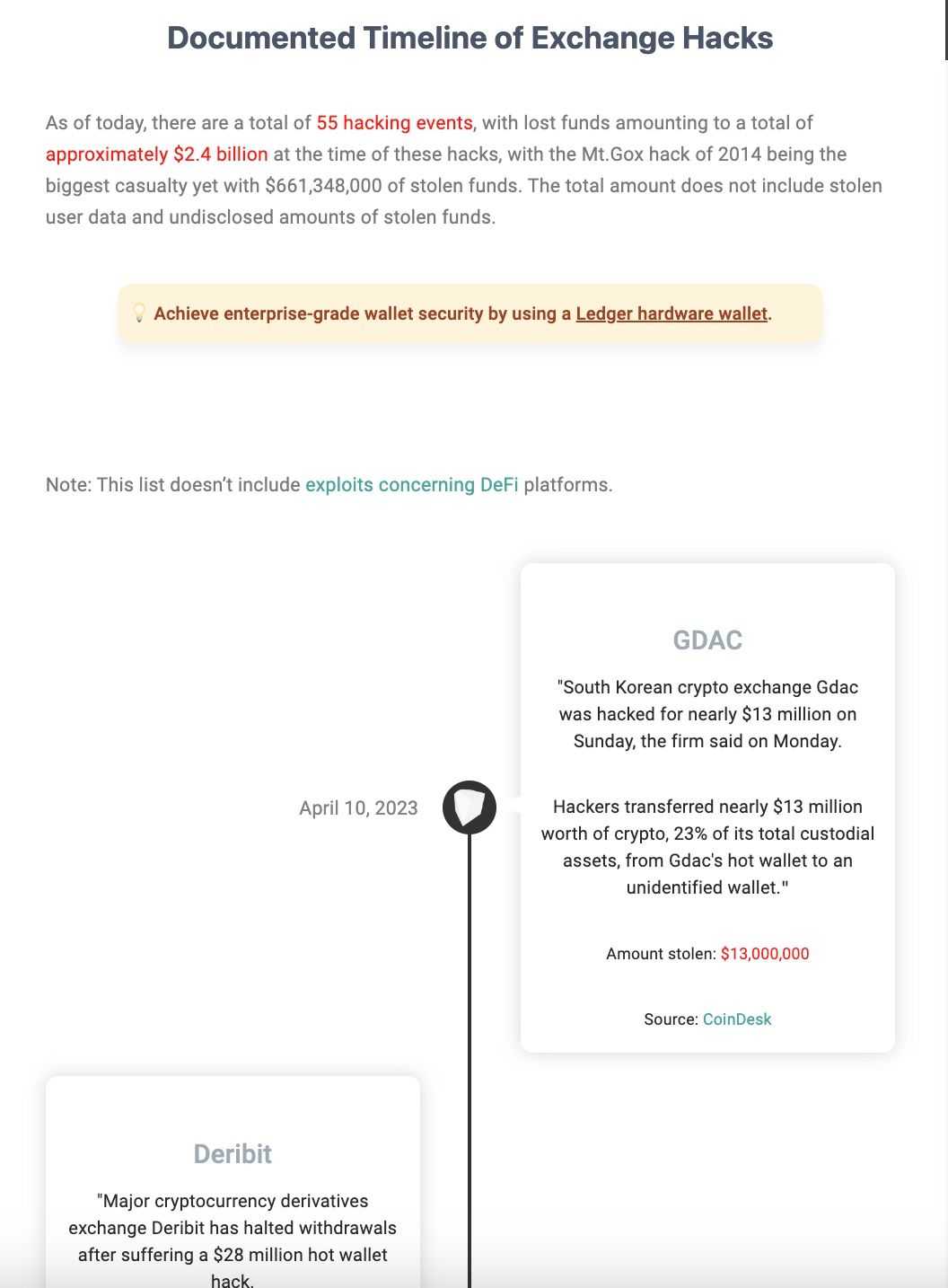 exchange hacks